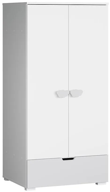 Skriňa Lulu 2d+1sz Biely+Šedá