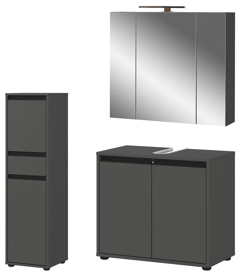 Antracitová kúpeľňová zostava Lemont – Germania