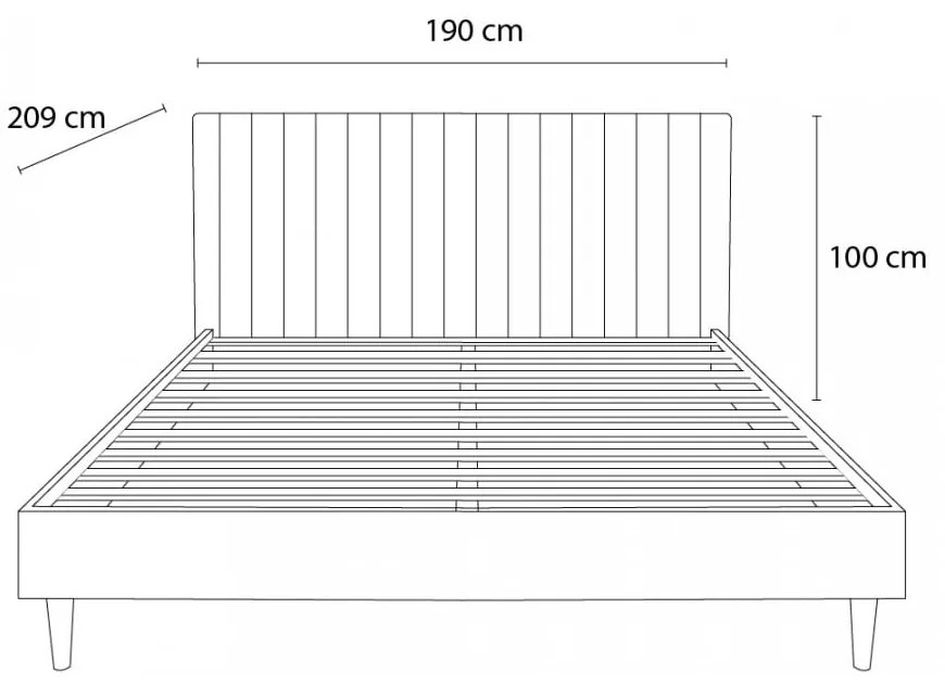 Béžová/prírodná dvojlôžková posteľ s roštom 160x200 cm Oceane – Bobochic Paris