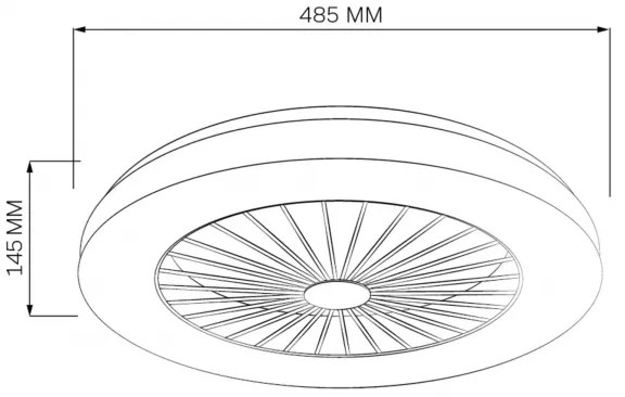 LED Stmievateľné stropné svietidlo s ventilátorom LED/48W/230V 3000-6500K + DO