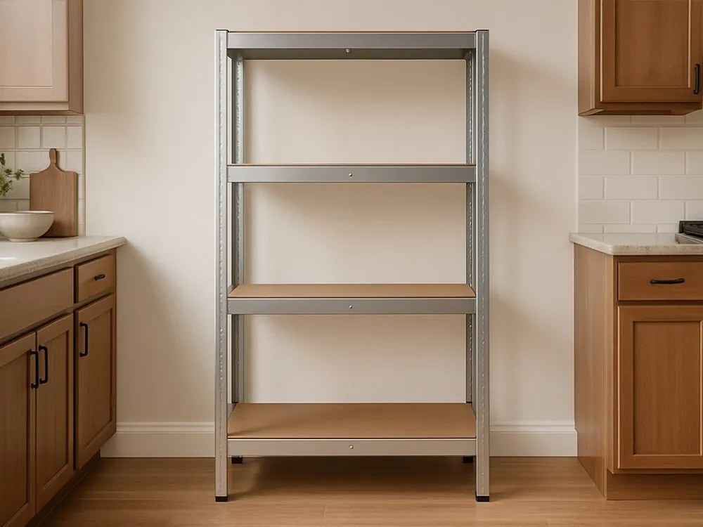 Akcia 10x Regál 180x90x30 cm pozinkovaný 4-policový, nosnosť 700 kg