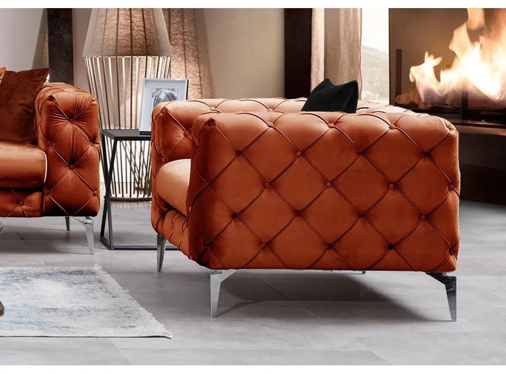 Oranžové kreslo Como – Artie