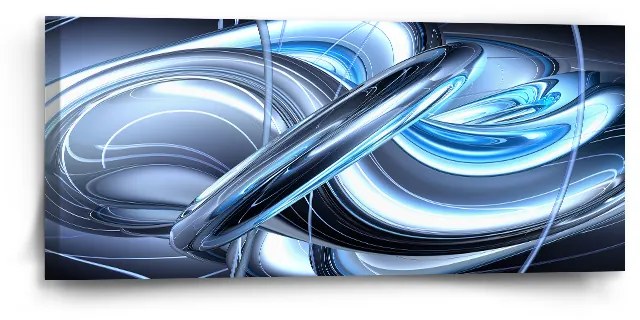 Sablio Obraz Modrá abstrakcia - 110x50 cm