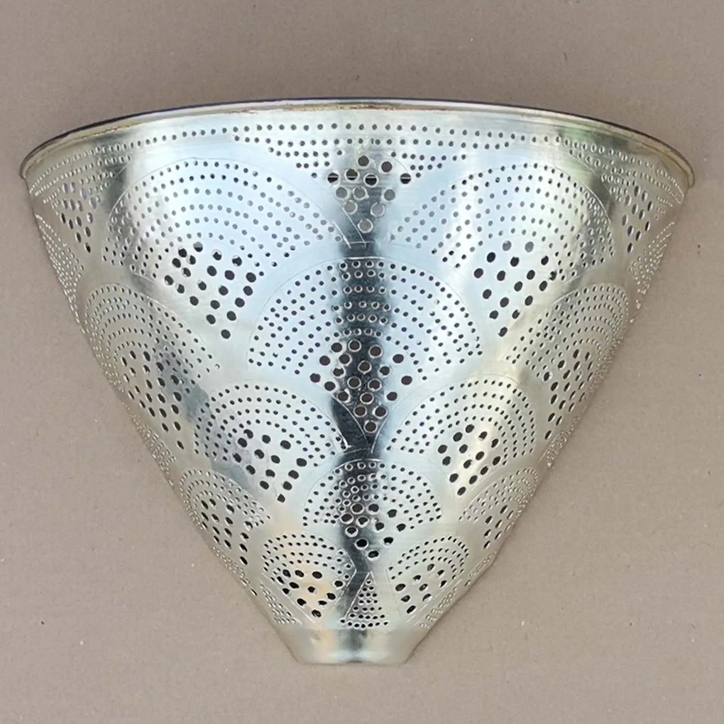 Orientálna strieborná nástenná lampa Kenan