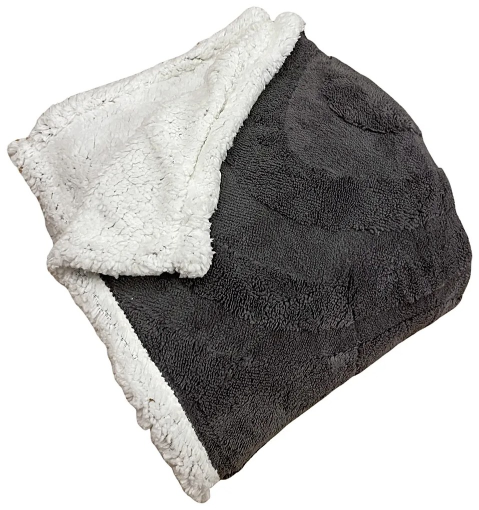 Deka luxury baranková z mikroplyšu tmavo sivá 200x230cm TiaHome