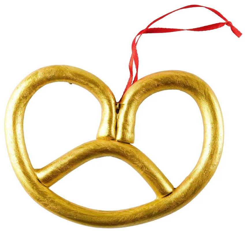 DECOLED Pretzel, 15 x 11 cm, zlatý