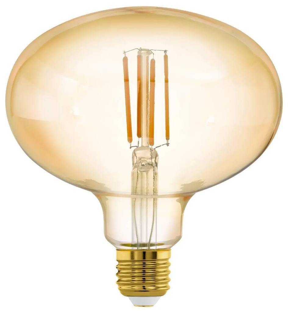 EGLO Retro stmievateľná filamentová LED žiarovka, E27, R140, 4,5 W, 470lm, 2200K, teplá biela, jantárová
