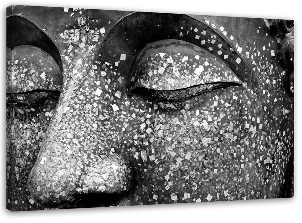 Obraz na plátně, Buddha Zen Spa šedá - 120x80 cm