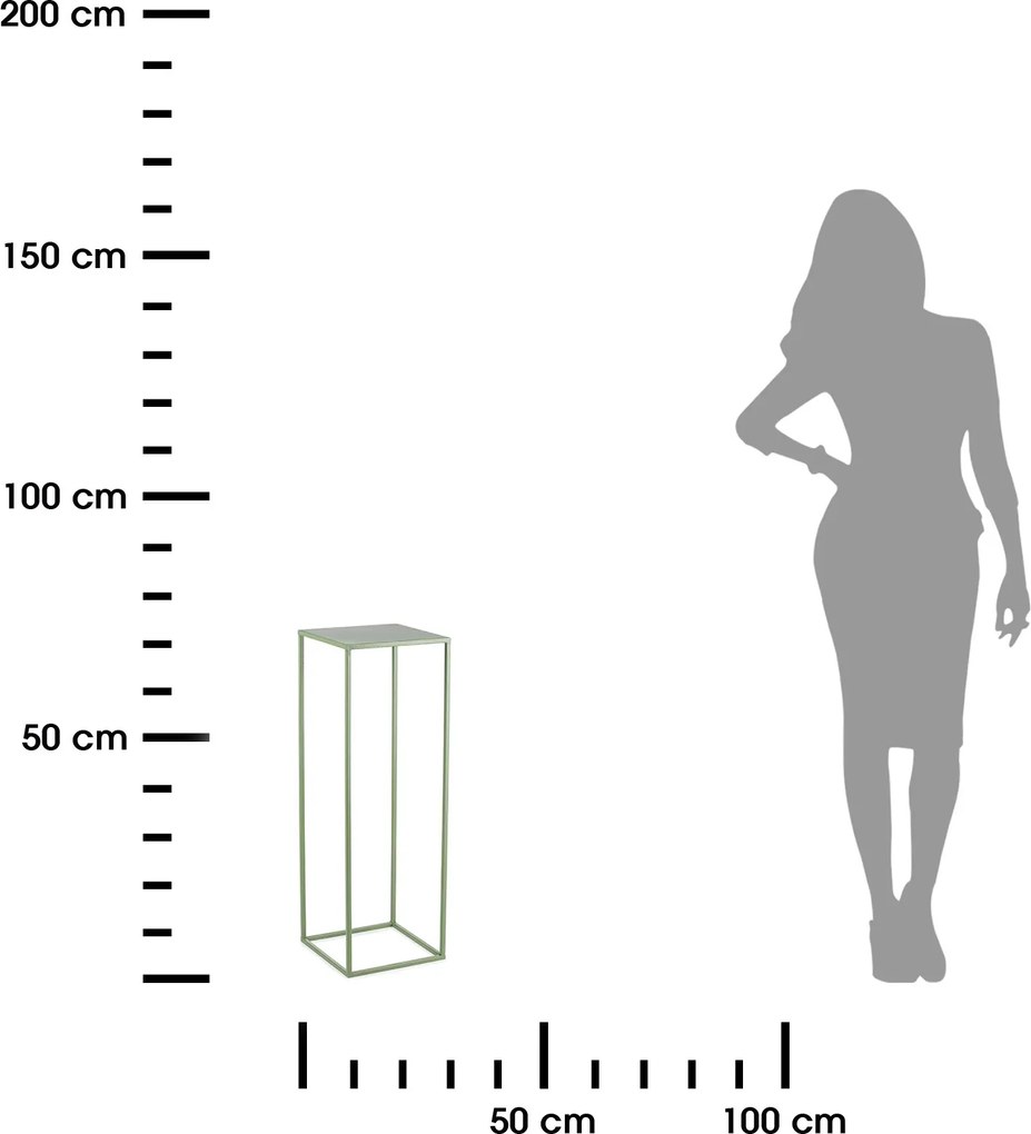 STOJAN NA KVETINÁČ SIMPLE 70X24X24 CM ZELENÁ