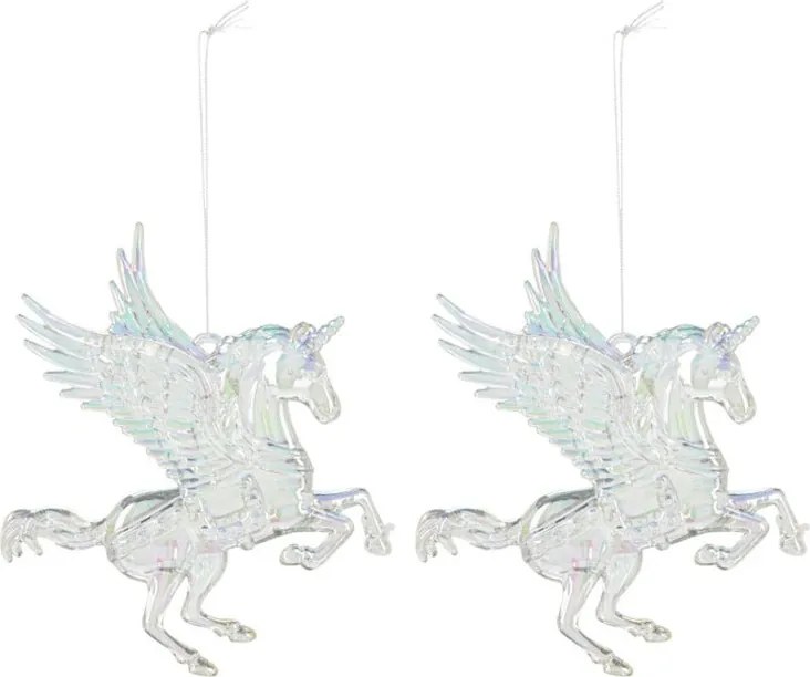 Závesný pegas – priehľadný 2 ks 15 cm