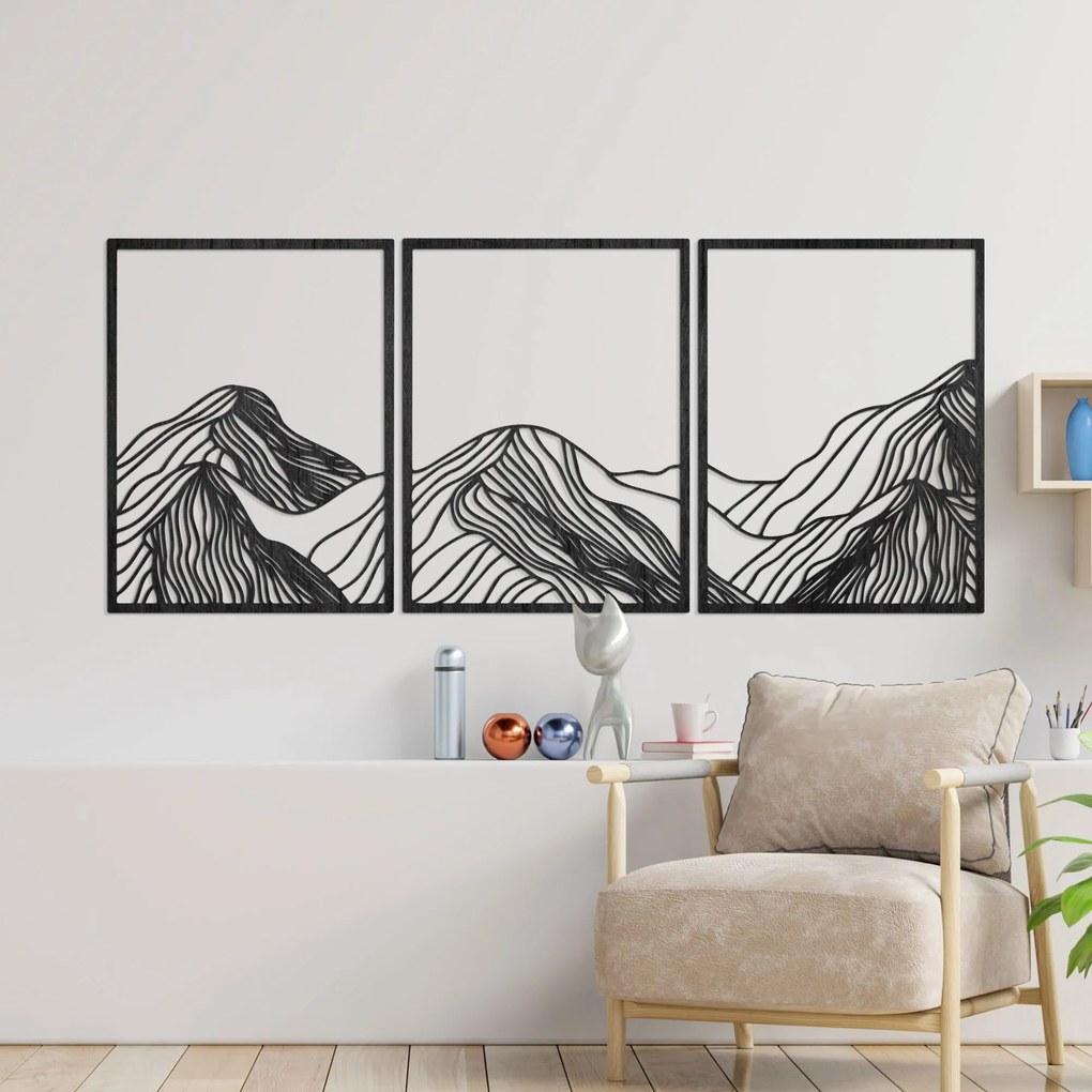 Drevený obraz horská panoráma | WILRED: Preglejka Topoľ - Honey 3071 80 x 35 cm 4486-99831 PR0478
