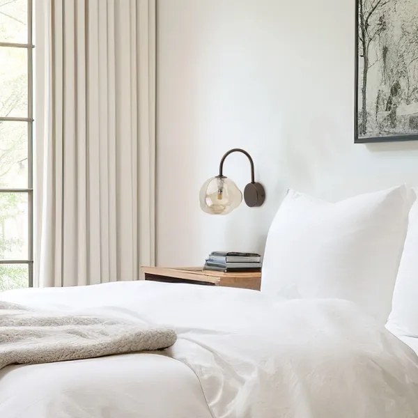 Nástenné svietidlo LAVA 1xG9/8W/230V bronzová/dymová béžová