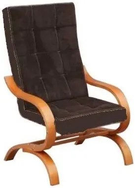 Kreslo pohojdávacie Oskar, sivá/rustikal (nubuk 96)