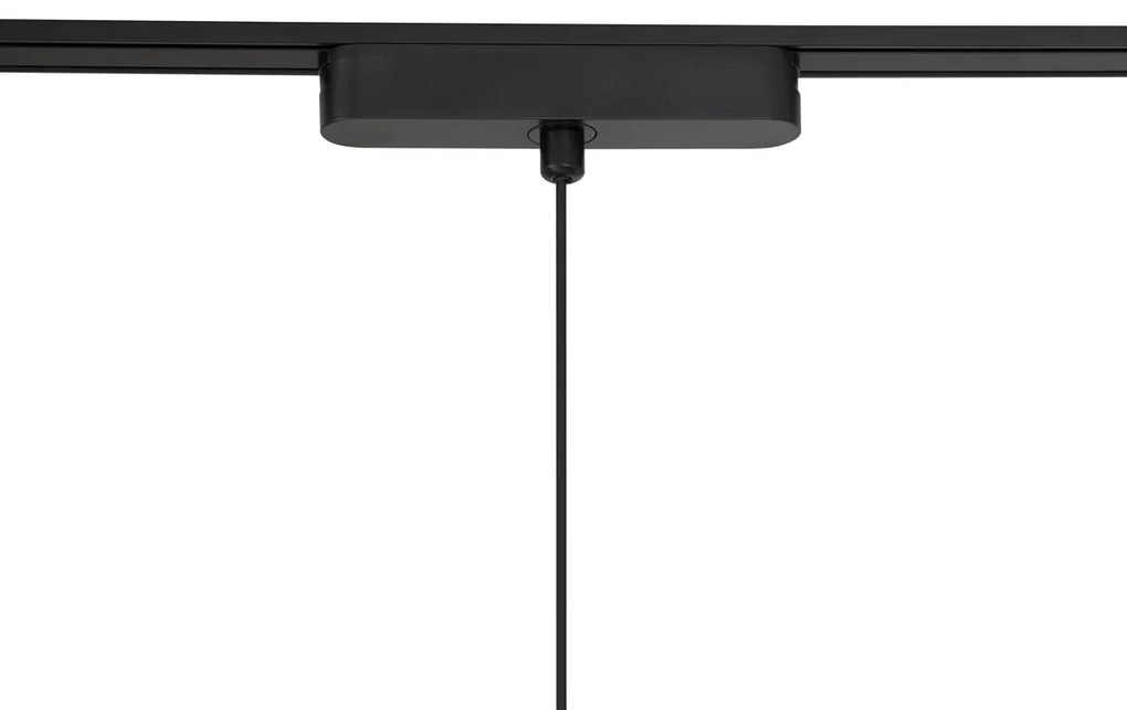 Moderný koľajnicový systém s 6 čiernymi závesnými svetlami 1-fázový - Magnetic Lance