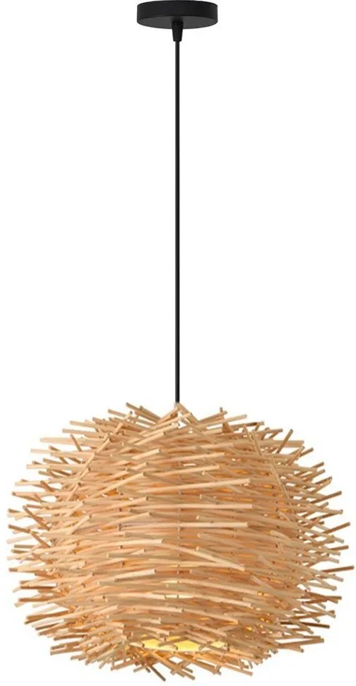 Toolight - Stropné svietidlo z prírodného bambusu APP883-1CP, hnedá, OSW-05243