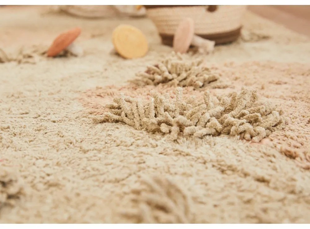 Béžový bavlnený detský hrací koberec 120x160 cm Mushroom Forest – Lorena Canals