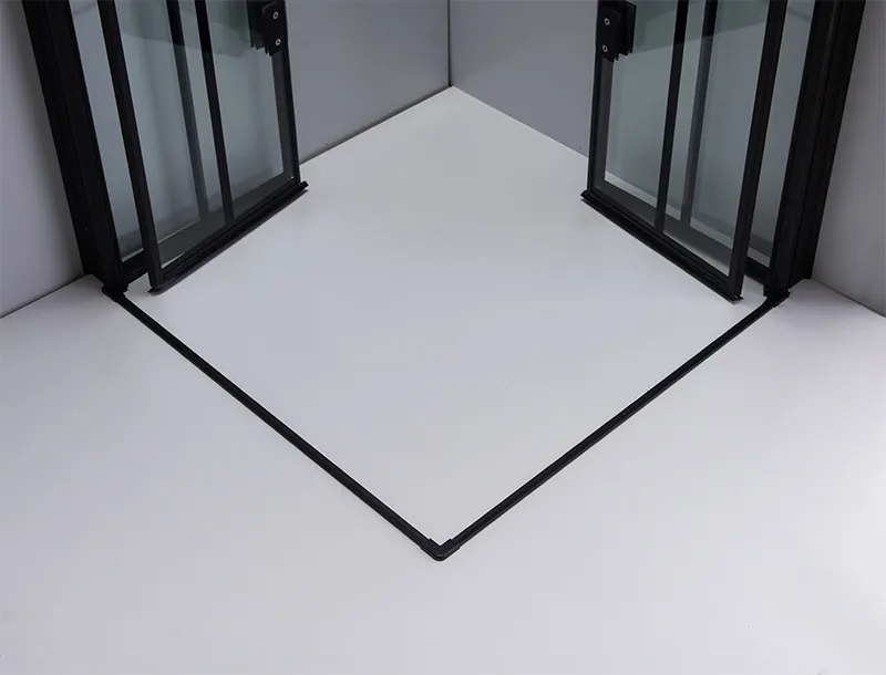 BPS-koupelny Štvorcový sprchovací kút HYD-SK08B-M 90x90 čierna/transparent + vanička HYD-SSV-RIKO čierna