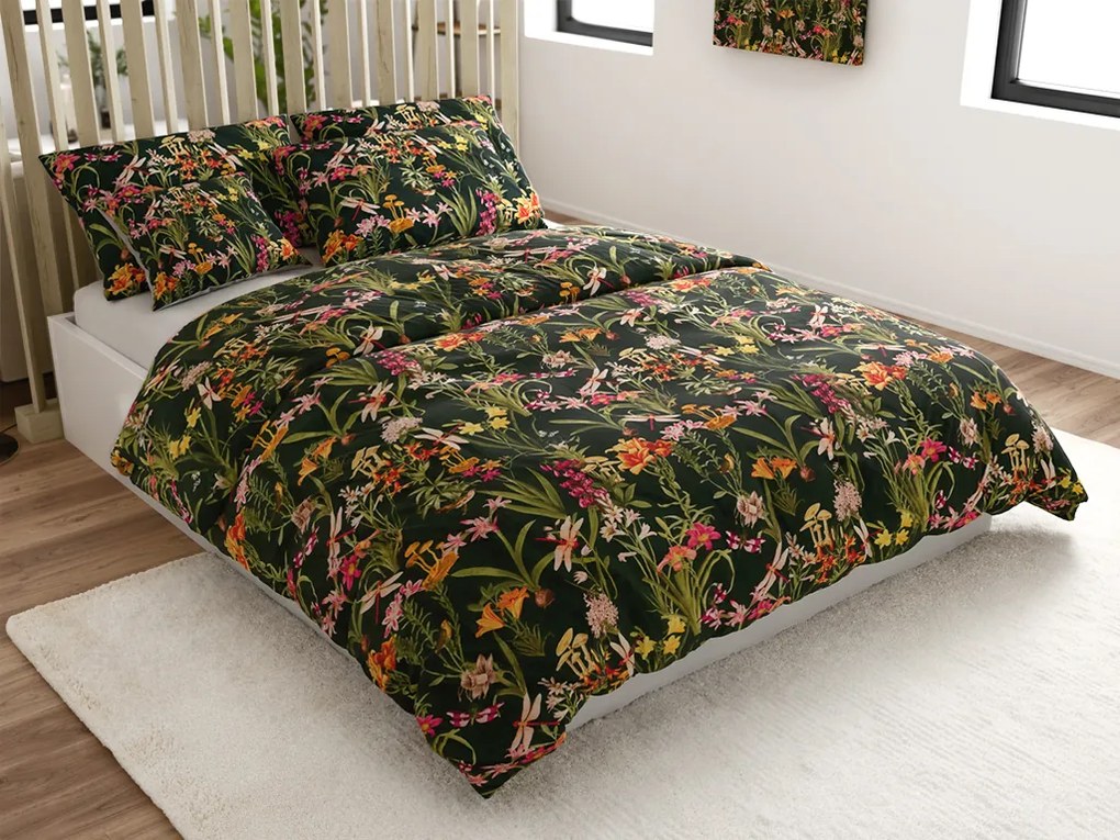 Obliečky z mikrovlákna MYSTIC GARDEN tmavo zelené Rozmer obliečky: 70 x 90 cm | 140 x 220 cm