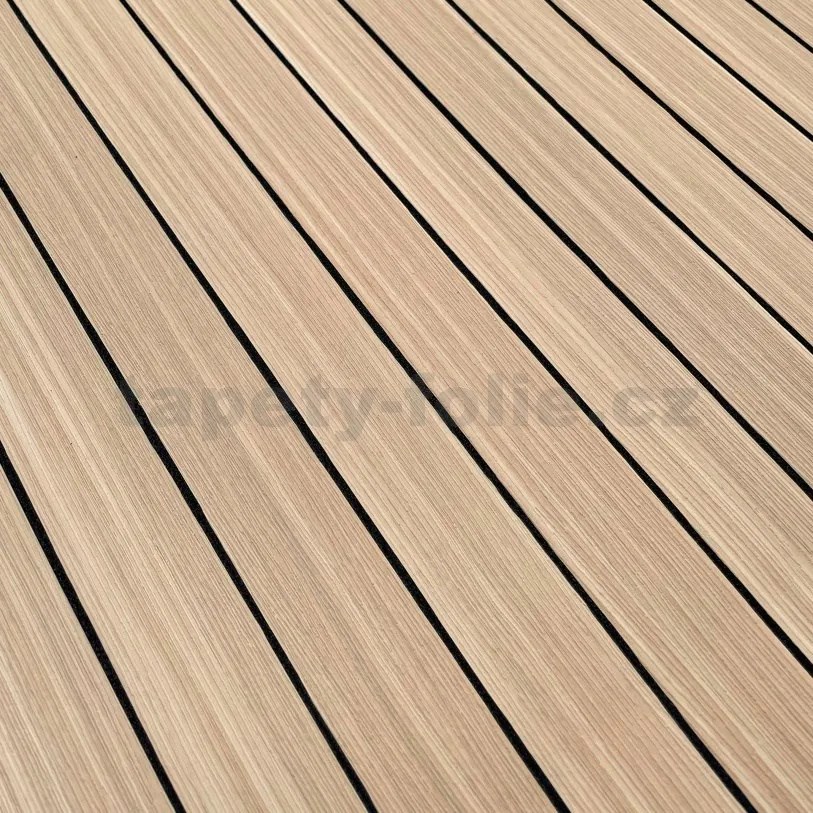 Samolepiace lamely na stenu L01, cena za kus, rozmer 100 cm x 60 cm, svetlo hnedé, IMPOL TRADE