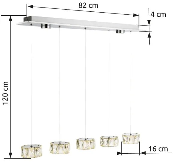 Globo 49350-52H - LED Luster na lanku AMUR LED/52W/230V 4000K
