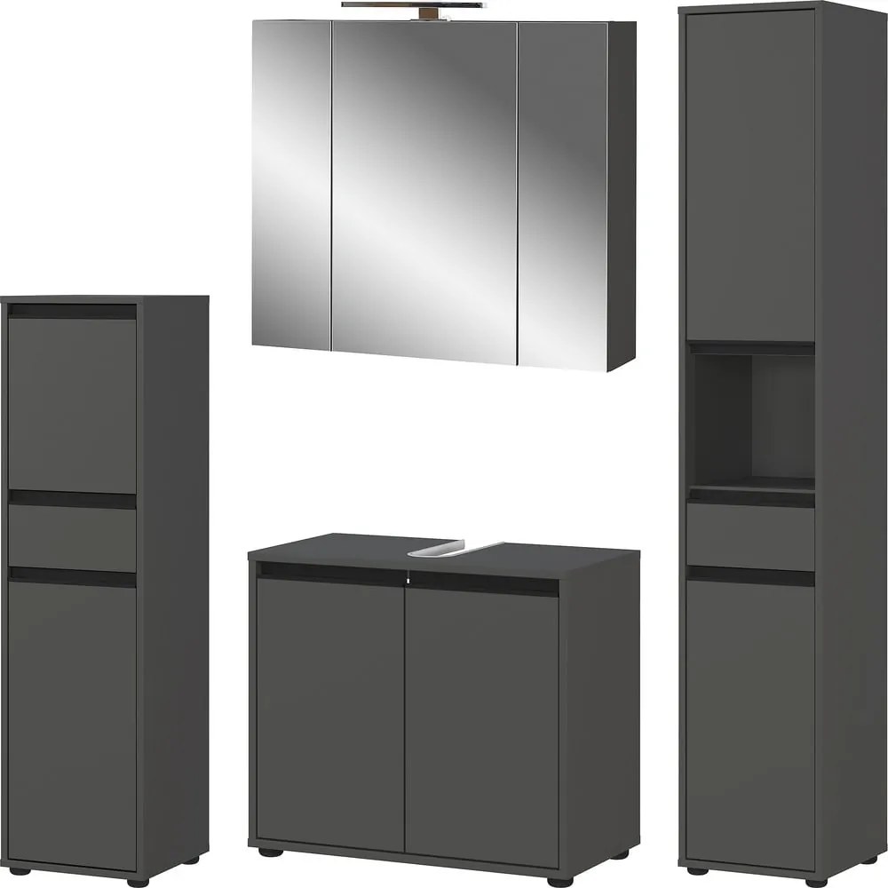 Antracitová kúpeľňová zostava Lemont – Germania