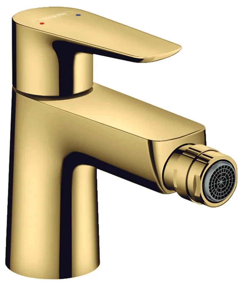Hansgrohe Talis E, páková bidetová batéria s odtokovou súpravou s tiahlom, leštený vzhľad zlata, HAN-71720990