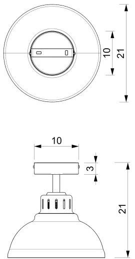 Prisadený luster SVEN 1xE27/15W/230V mosadz