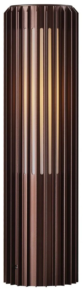 Nordlux Metalický hnedý záhradný stĺpik Aludra 45 Seaside pre žiarovku E27 45cm 2118028261