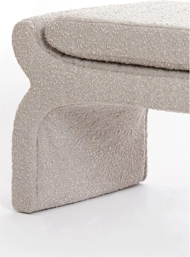 Béžová lavica z textílie buklé Nafya – Light &amp; Living