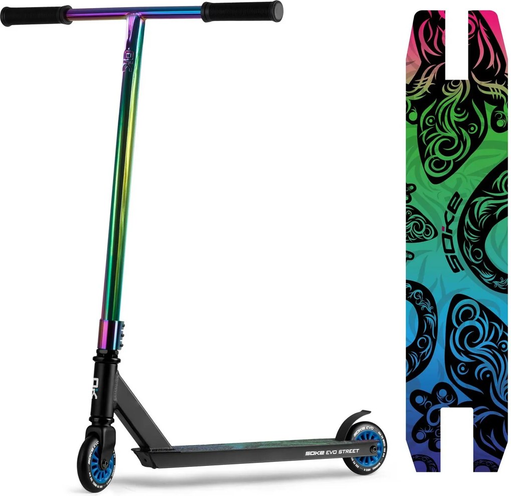 SOKE EVO street black rainbow performance scooter