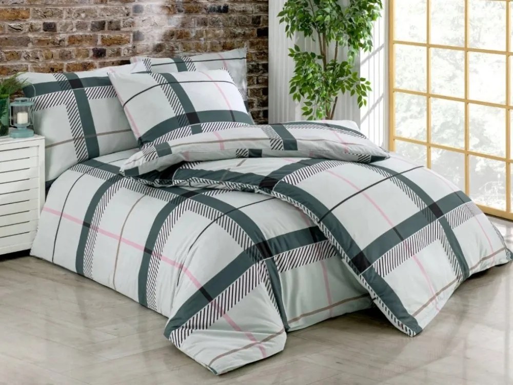 Bavlnené obliečky Tailor grey 140x220/70x90 cm