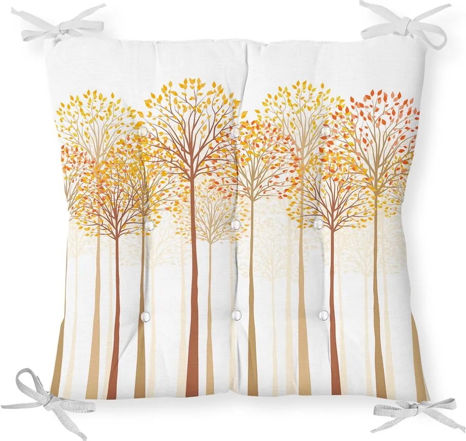 Sedák na stoličku Minimalist Cushion Covers Gold Trees, 40 x 40 cm