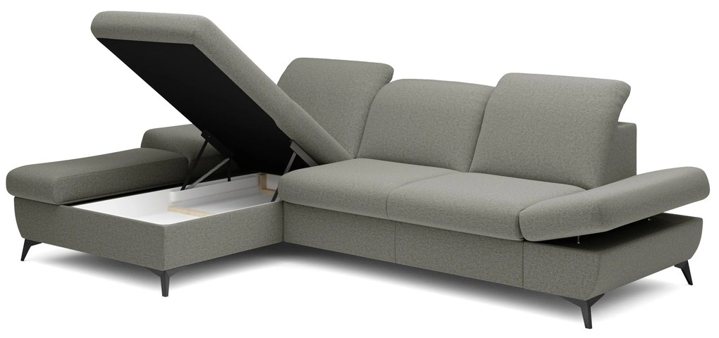 Rohová sedacia súprava Harpie (sivá) (L). Akcia -10%. Vlastná spoľahlivá doprava až k Vám domov. 1097976