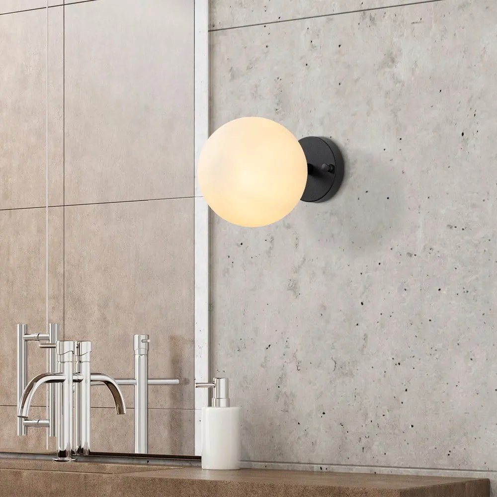 Čierno-biele nástenné svietidlo ø 15 cm Atmaca – Opviq lights