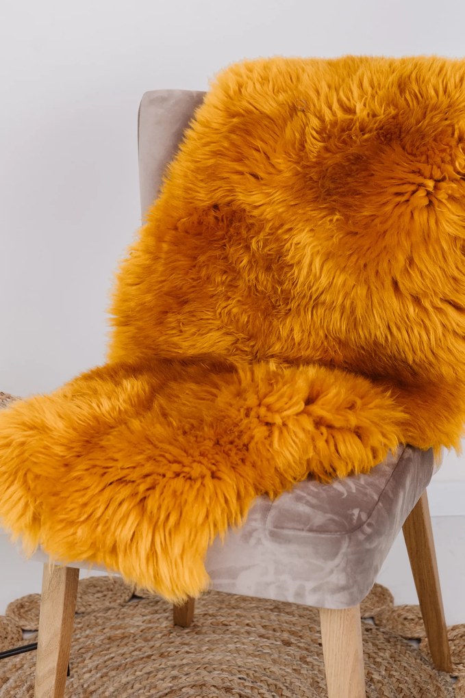 Ovčia kožušina oranžová