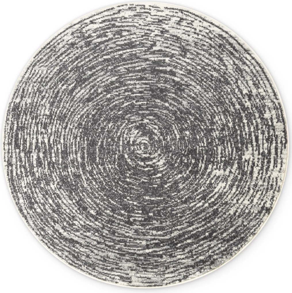 Kusový koberec Gloria Cavallo 106256 Creme Grey kruh, 160x160 (priemer) kruh, šedá, chodba / predsieň, Hanse Home