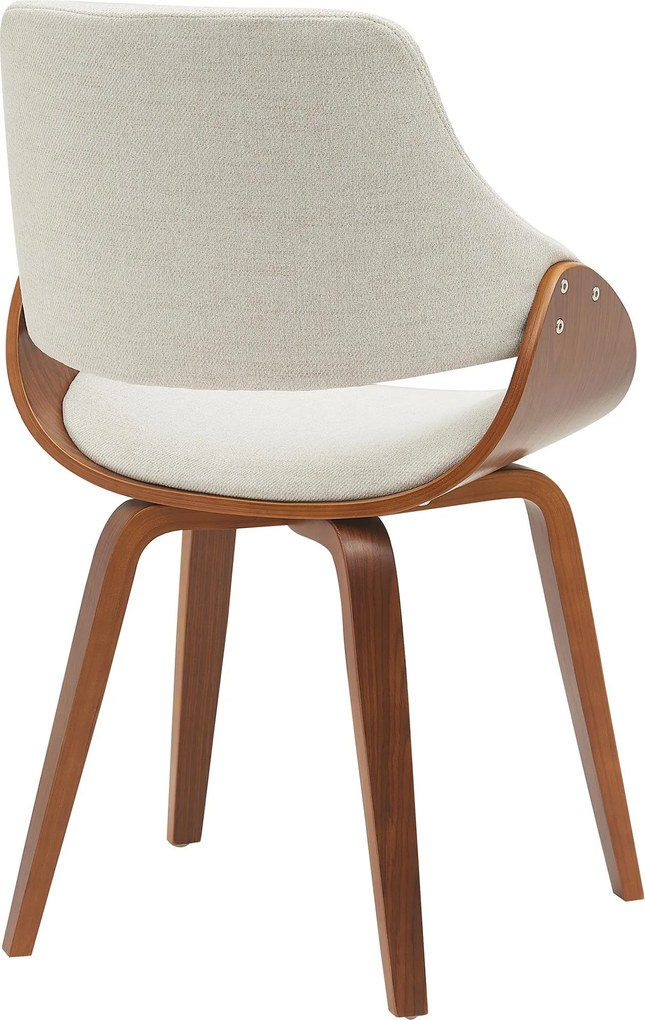 Sada 2 ks jedálenskej stoličky Vangale, látka - orech/krémová