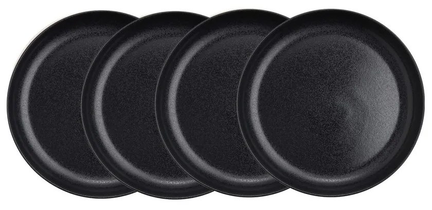 CASA NOVA Sada hlbokých tanierov 22,5 cm set 4 ks - čierna