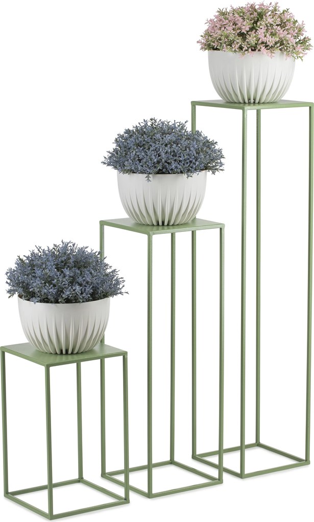 STOJAN NA KVETINÁČ SIMPLE 100X24X24 CM ZELENÁ
