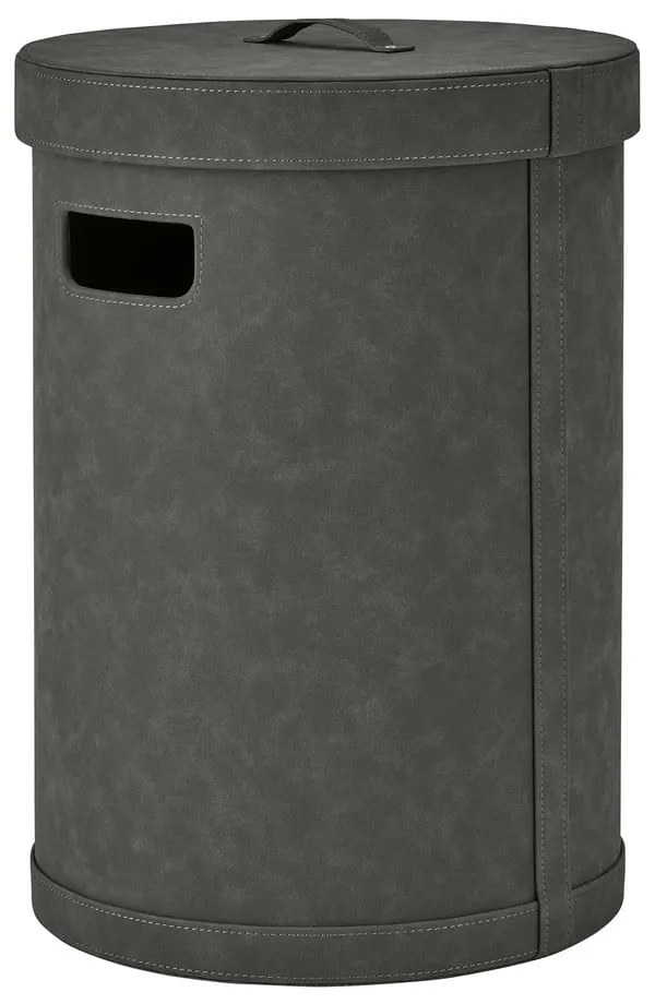 Tmavosivý kôš na bielizeň z umelej kože Sahla M – Blomus
