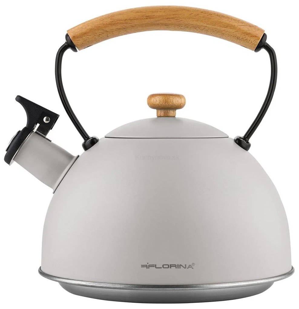 FLORINA nerezový čajník NATURA LINE sivý, 2,3 L