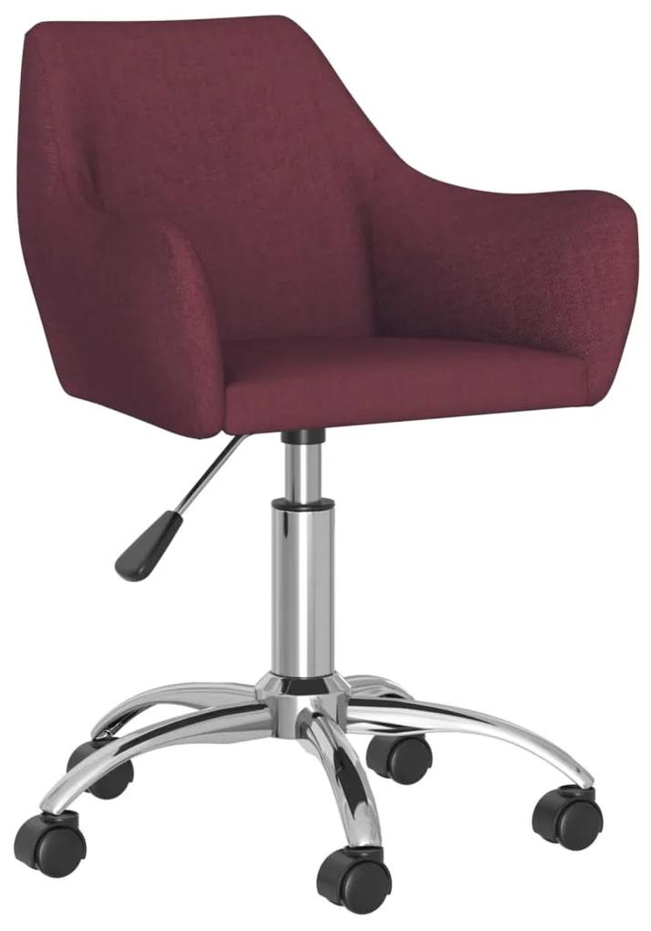 Otočná kancelárska stolička fialová látková
