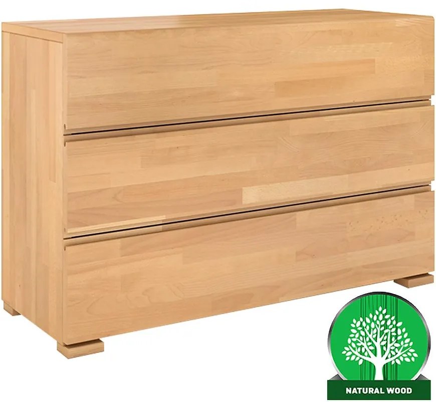 Komoda drevená  buk 3s Skandica Vestre Prirodzené