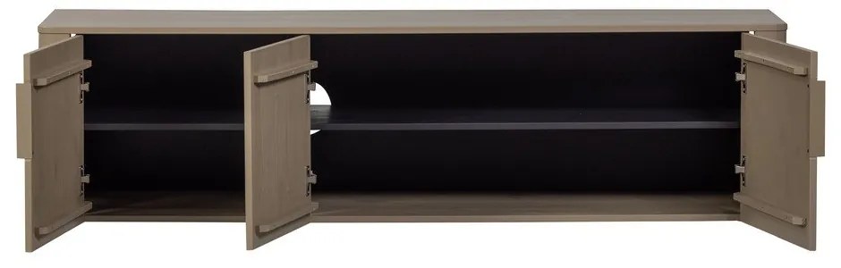Taupe TV stolík z borovicového dreva 154x56x44 cm Gunnar – WOOOD