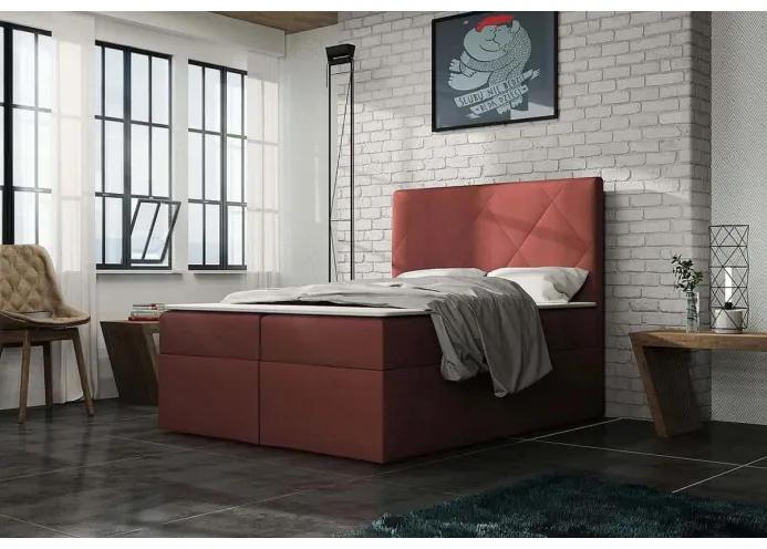 Minimalistická posteľ OLEXA 140x200, červená