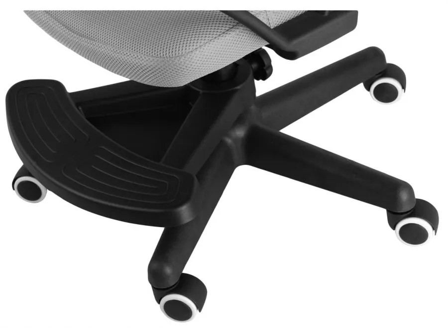 Detská stolička Neoseat MONKEY s podnožou — látka, čierna / šedá