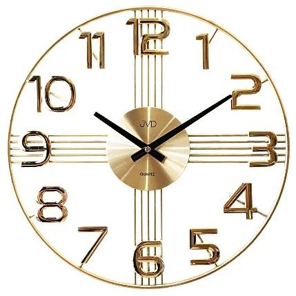 Dizajnové nástenné hodiny JVD HT051.2, gold 40cm