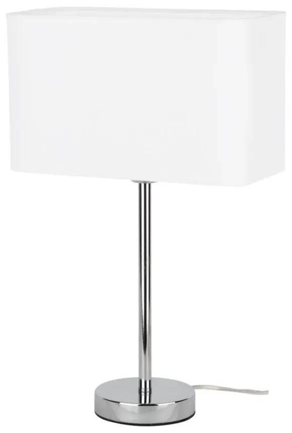 Stolná lampa Cadre 1xE27 Max.25W Chróm/Transparentné PVC/Biela