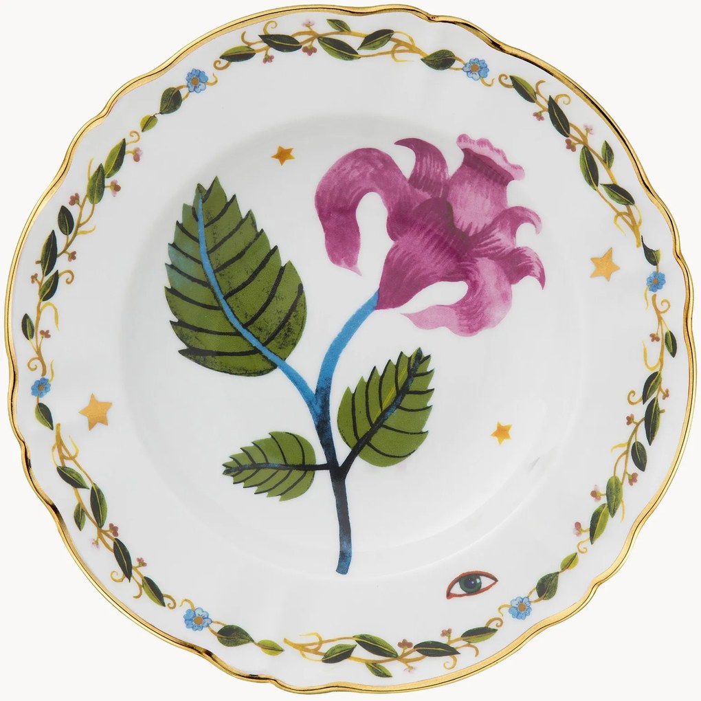 Ručne vyrobený porcelánový hlboký tanier Fabula