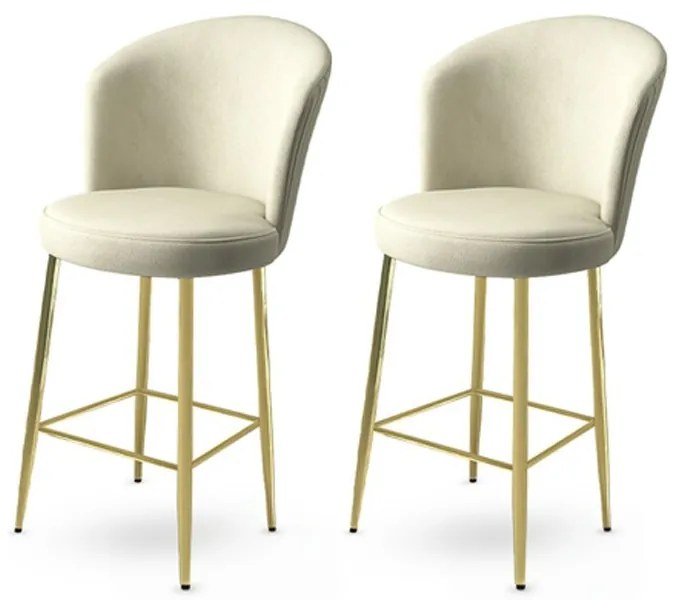 Sada barových stoličiek Alte Cream and Gold, 2 ks, 2 ks